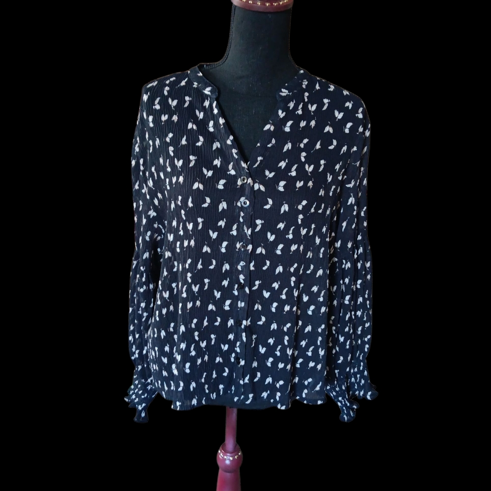 Women's Black and White Blouse